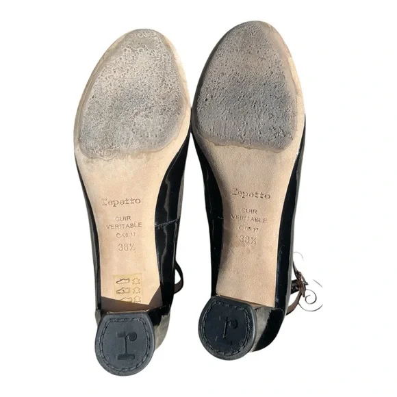 Repetto Electra Mary Jane Pumps Black Patent Leather Size 38.5 - Picture 5 of 8